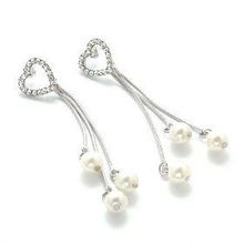 捷芮兒合金韓版耳墜 桃心貝珠演繹浪漫珠寶風尚